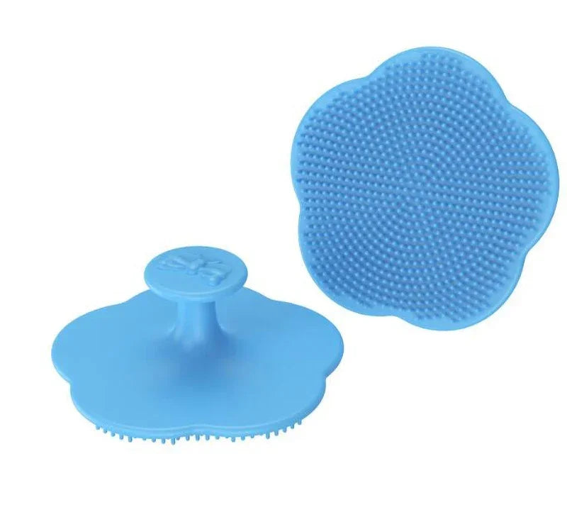 Baby shower soft comb, newborn hair cleaning products baby silicone head massager, male and female baby hair washing accessories