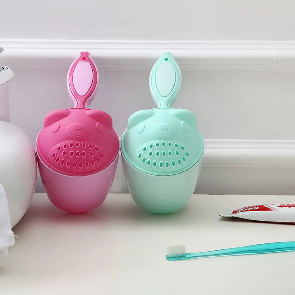 Products Cute Cartoon Bear Hippo PP Baby Shampoo Cup Swimming Head Watering Bottle Shower Head Wash Cup  Wash Hair Cup