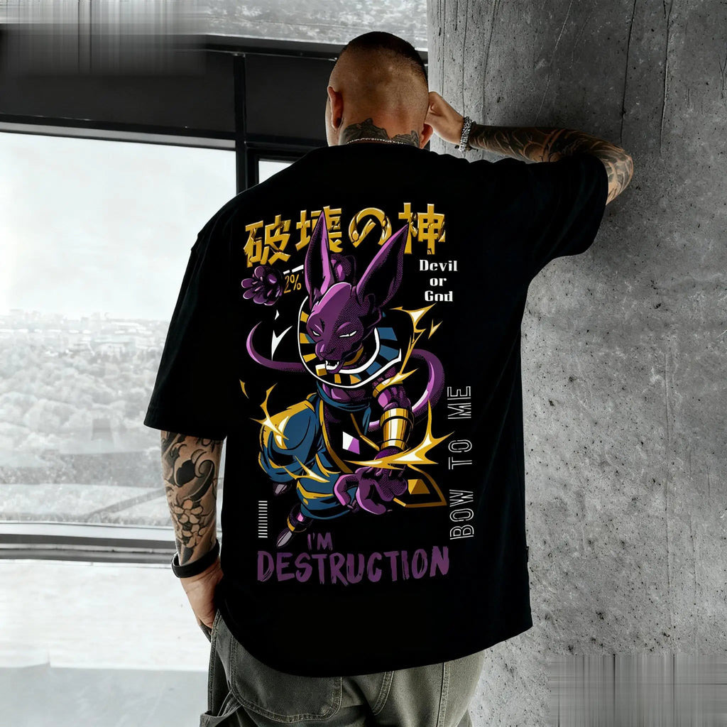 Dragon Ball Beerus Anime Graphic T-shirt Men Women Cotton Short Sleeve Tee Streetwear Casual Top New Summer Fashion Y2k Clothes