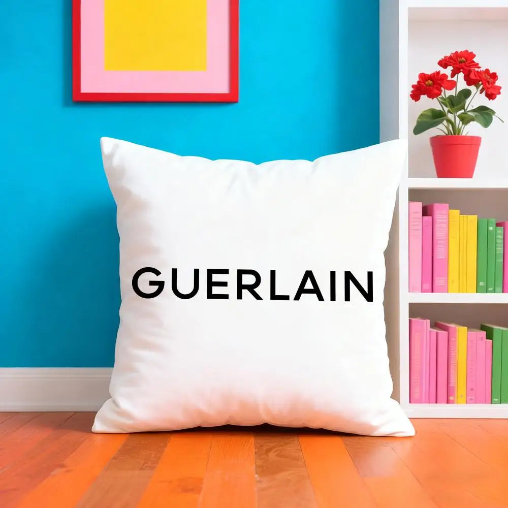 G-GuerlainS MAKE UP BRAND Pillow Case Cushion Cover Soft & Easy-Wash Pillow Case – Versatile For Couch, Bed, Travel And Office
