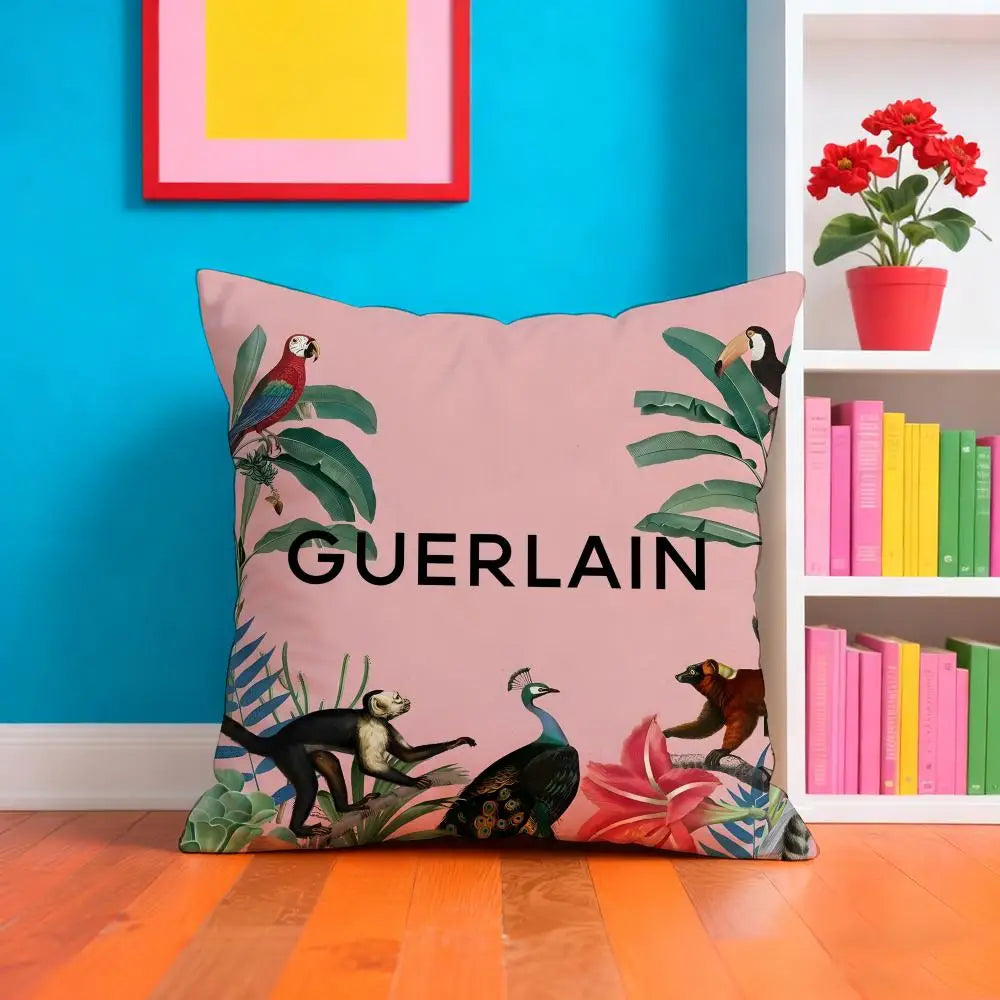 G-GuerlainS MAKE UP BRAND Pillow Case Cushion Cover Soft & Easy-Wash Pillow Case – Versatile For Couch, Bed, Travel And Office