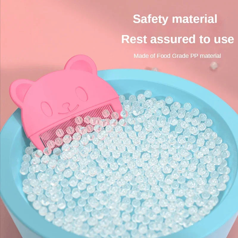 Baby shower soft comb, newborn hair cleaning products baby silicone head massager, male and female baby hair washing accessories