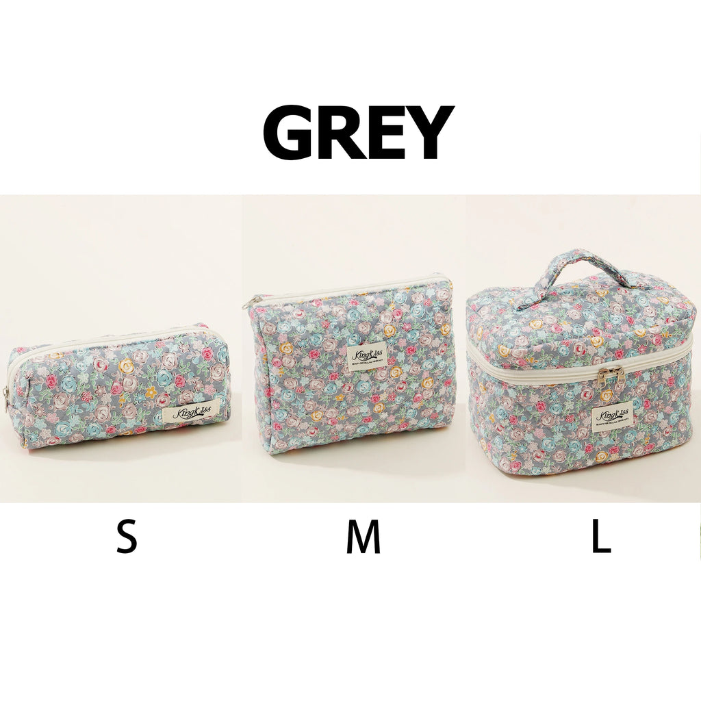 1pcs Cute Quilted Cotton Makeup Bag Women Zipper Cosmetic Organizer Cloth Handbag Box Shape Portable Toiletry Case for Girls