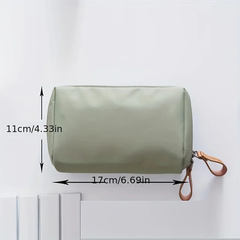 2026 Small Solid Color Portable Makeup Bag, Travel Cosmetic Pouch, Storage Organizer For Daily Use