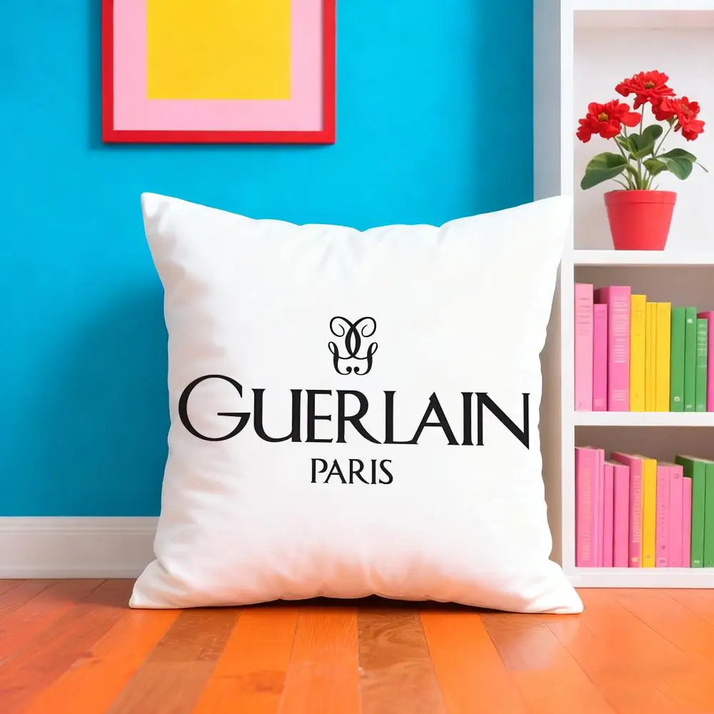 G-GuerlainS MAKE UP BRAND Pillow Case Cushion Cover Soft & Easy-Wash Pillow Case – Versatile For Couch, Bed, Travel And Office