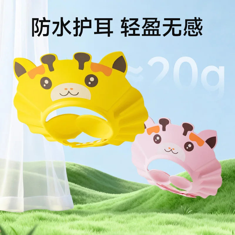 Adjustable Baby Shampoo Cap with Ear Protection Waterproof Infant Toddler Kids Hair Washing Cap Good Baby Bath Hair Washing Product for Children
