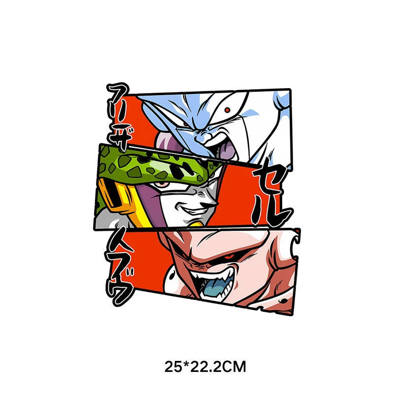2pcs Cartoon Anime Dragon Ball Iron-on Patches Washable Kid T-Shirts DIY Decoration Cartoon Girl Clothes Bag Applique Gifts