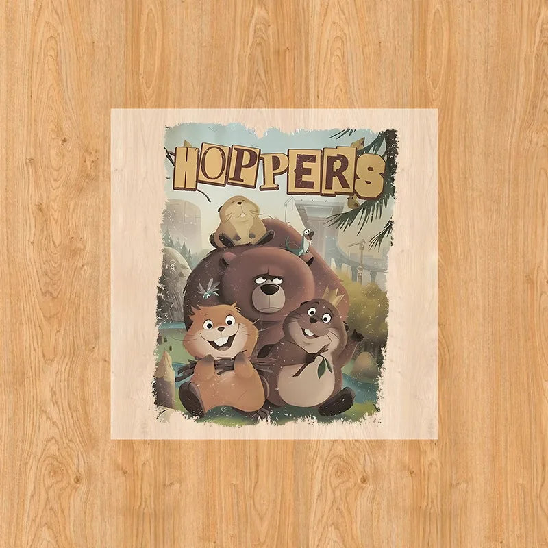 Hoppers Iron on Patches for Clothing Anime Cartoon DIY T-shirts Heat Transfer Patch Clothes Custom Vinyl Sticker Boys Girls Gift