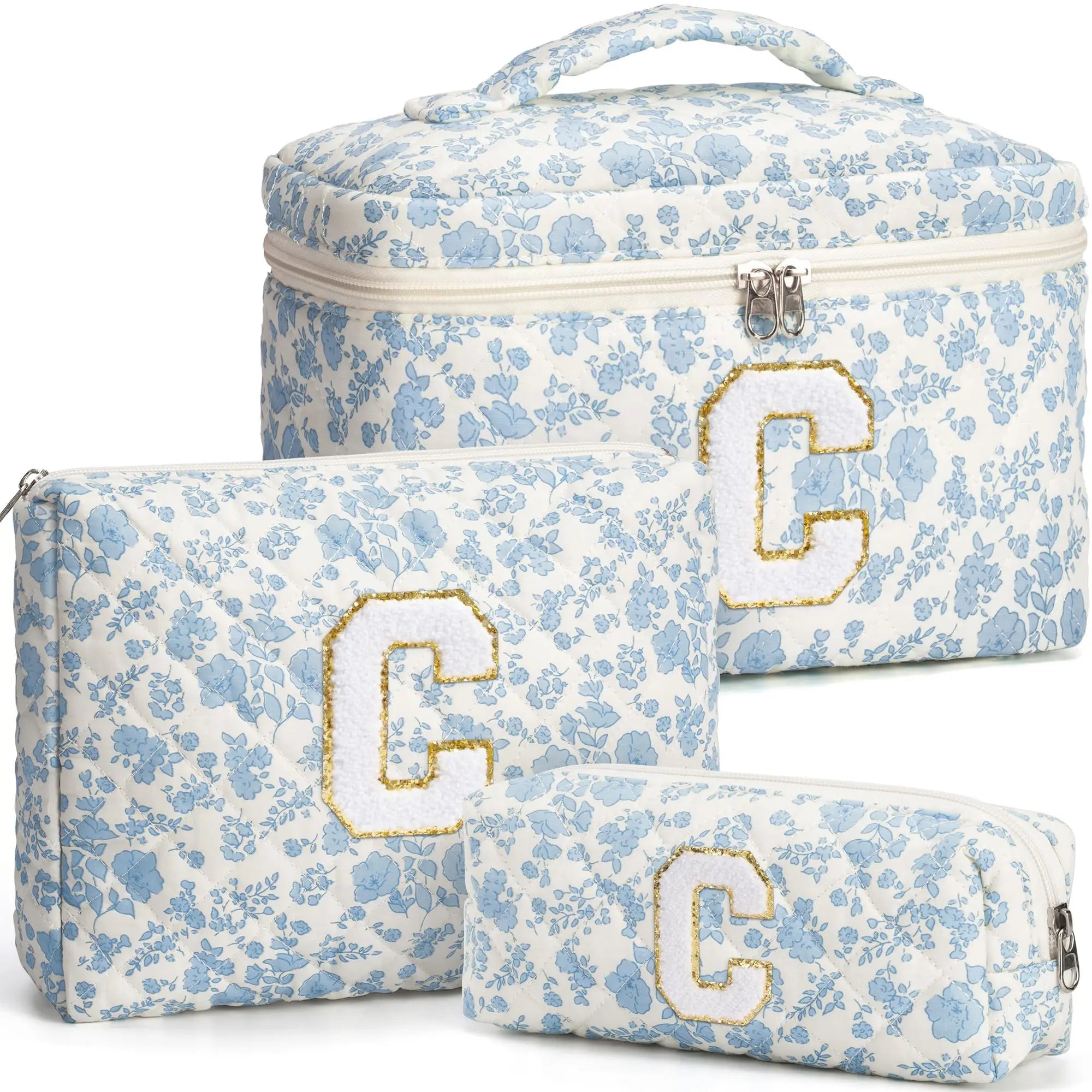 1pcs Cute Quilted Cotton Makeup Bag Women Zipper Cosmetic Organizer Cloth Handbag Box Shape Portable Toiletry Case for Girls