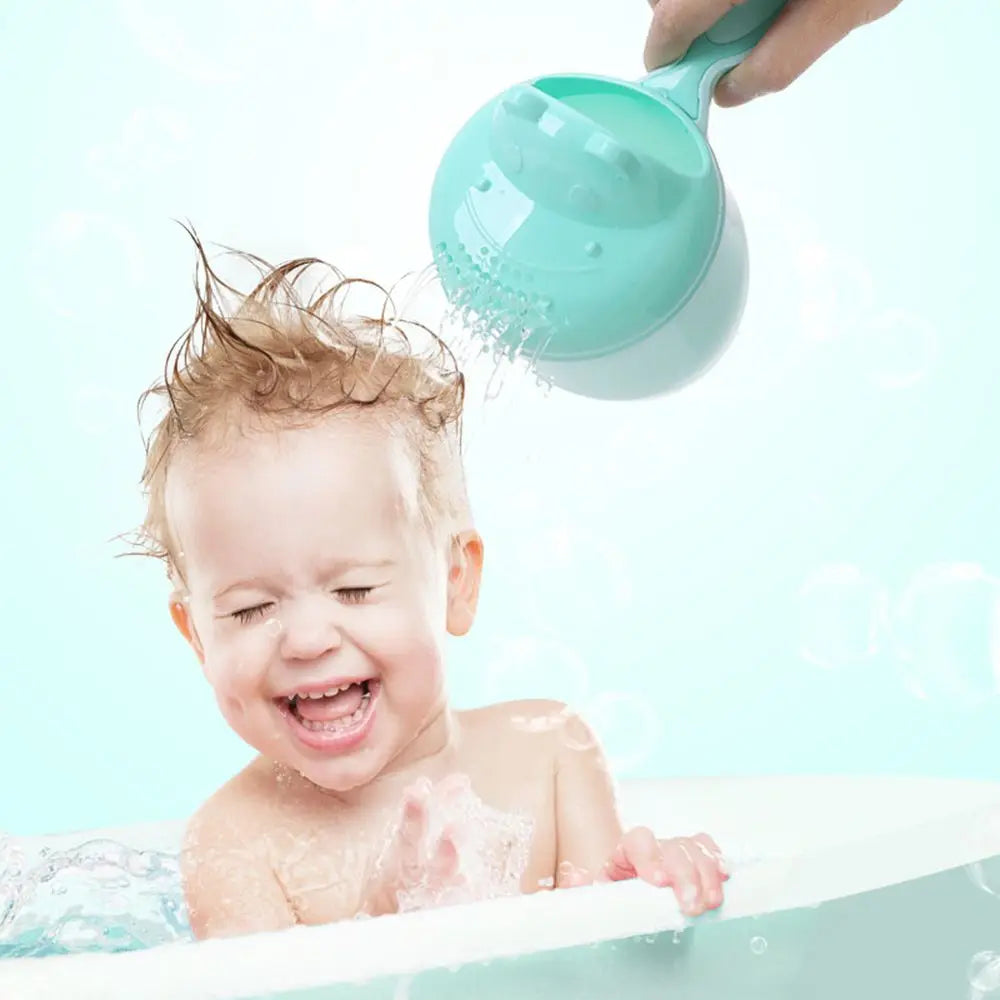 Products Cute Cartoon Bear Hippo PP Baby Shampoo Cup Swimming Head Watering Bottle Shower Head Wash Cup  Wash Hair Cup