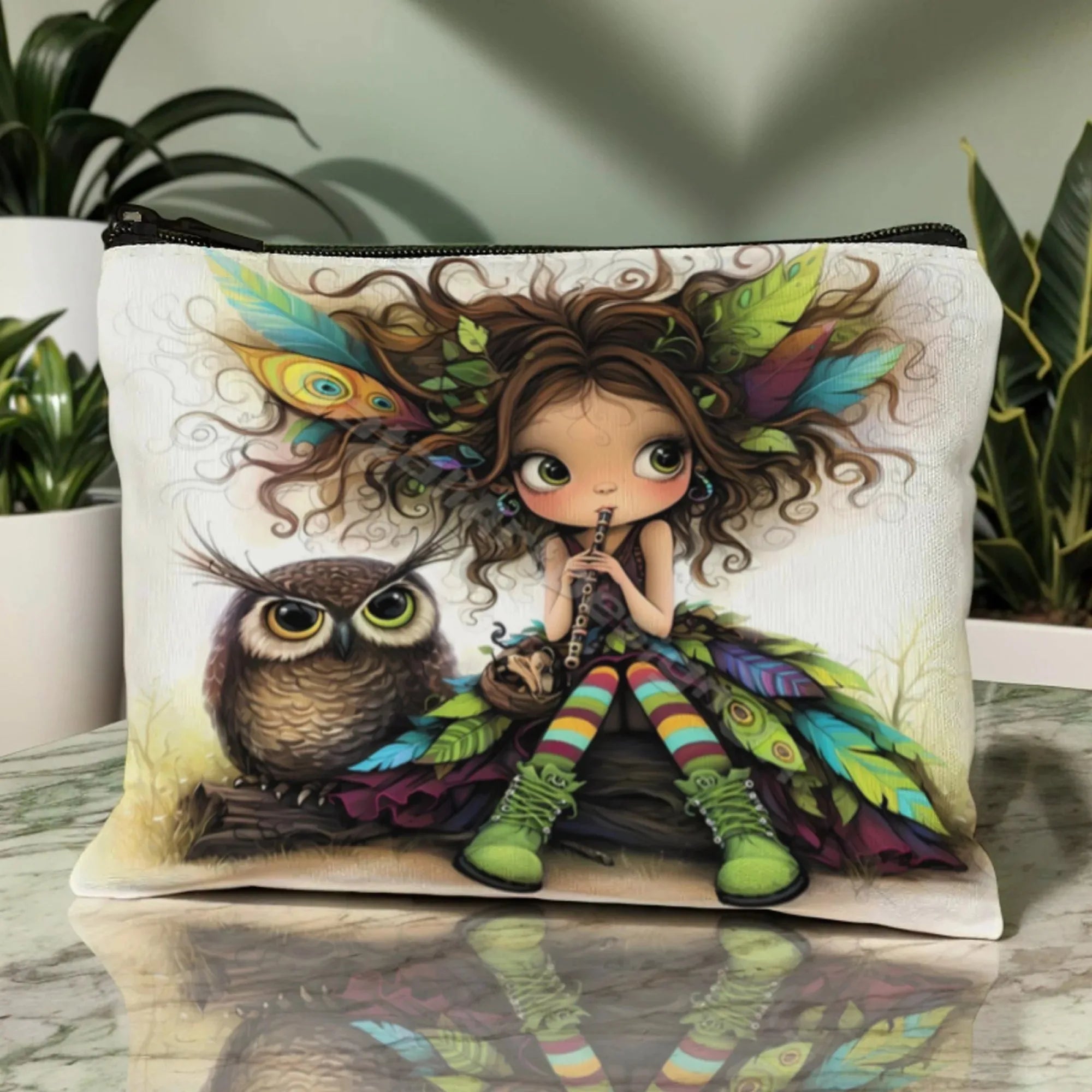 Cartoon Girl Makeup Bag Zippered Toiletry Bag Women Organizer Cosmetic Pouch Coin Purse Travel  Storage Bag Pencil Case
