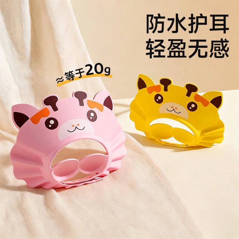 Adjustable Baby Shampoo Cap with Ear Protection Waterproof Infant Toddler Kids Hair Washing Cap Good Baby Bath Hair Washing Product for Children