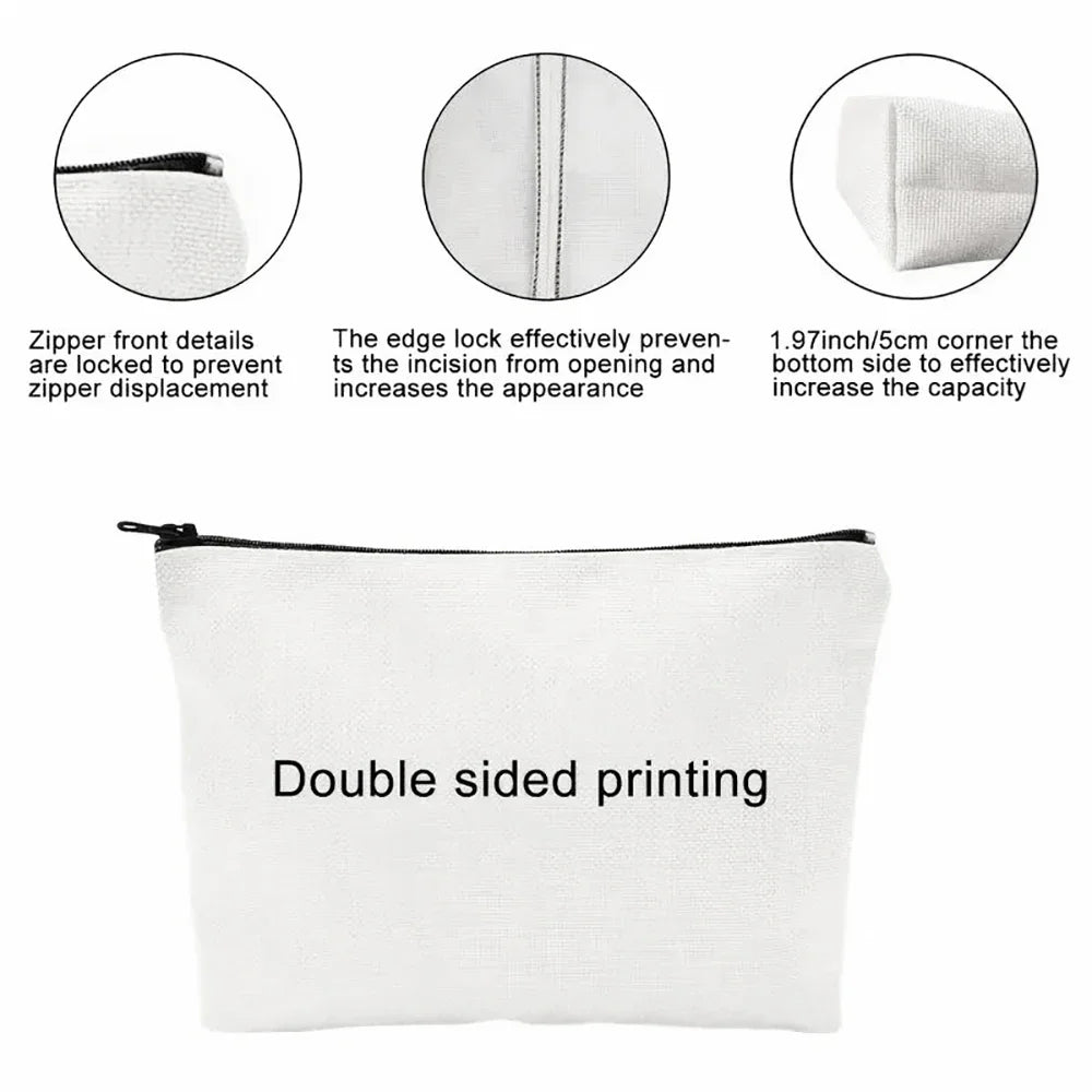 Cartoon Girl Makeup Bag Zippered Toiletry Bag Women Organizer Cosmetic Pouch Coin Purse Travel  Storage Bag Pencil Case
