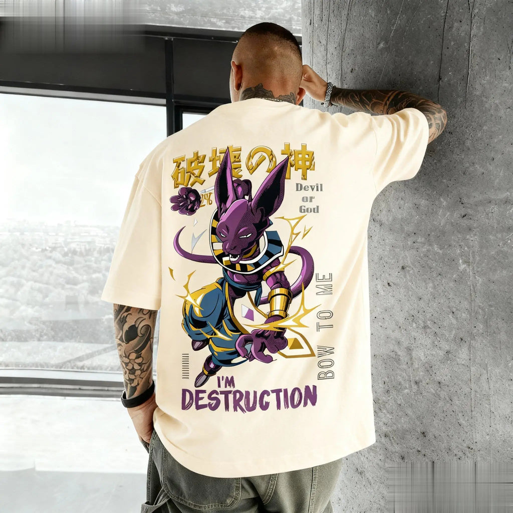 Dragon Ball Beerus Anime Graphic T-shirt Men Women Cotton Short Sleeve Tee Streetwear Casual Top New Summer Fashion Y2k Clothes
