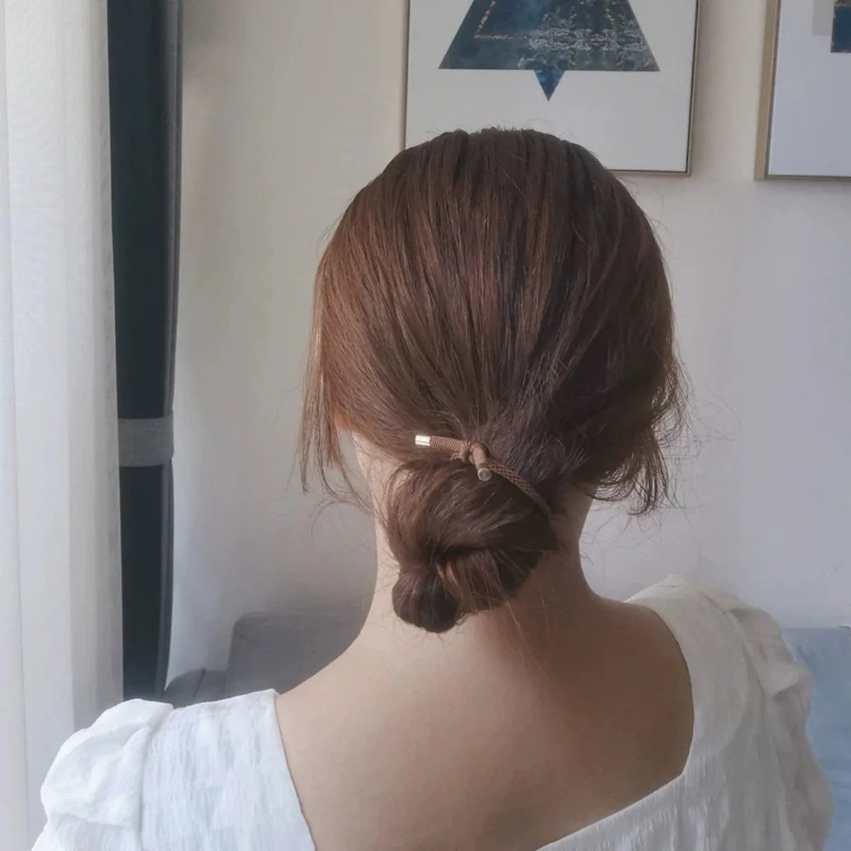 10pcs Knotted Hair Ties, Soft Neutral Color Elastic Hair Bands, Sweet