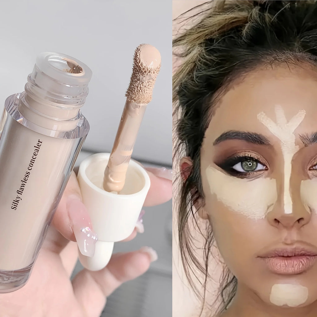 Flawless Finish Liquid Concealer Full Coverage for Blemishes Dark