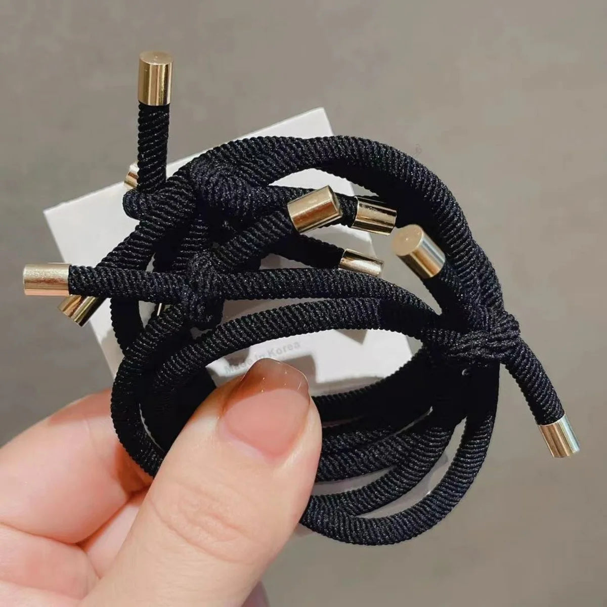 10pcs Knotted Hair Ties, Soft Neutral Color Elastic Hair Bands, Sweet