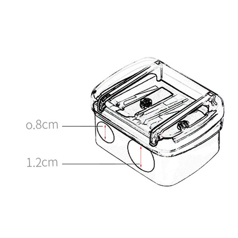 Brand Double Holes Precision Lipstick Cosmetic Pencil Sharpener For
