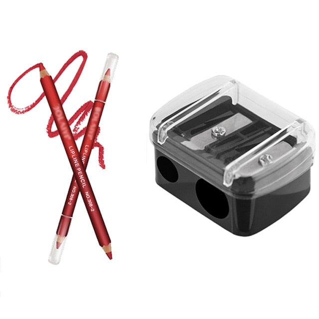 Brand Double Holes Precision Lipstick Cosmetic Pencil Sharpener For