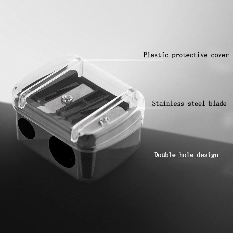 Brand Double Holes Precision Lipstick Cosmetic Pencil Sharpener For
