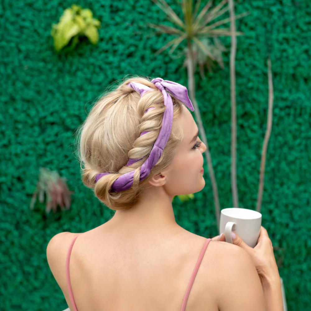 Heatless Curling Rod Headband No Heat Hair Curlers Bowknot Lazy Hair