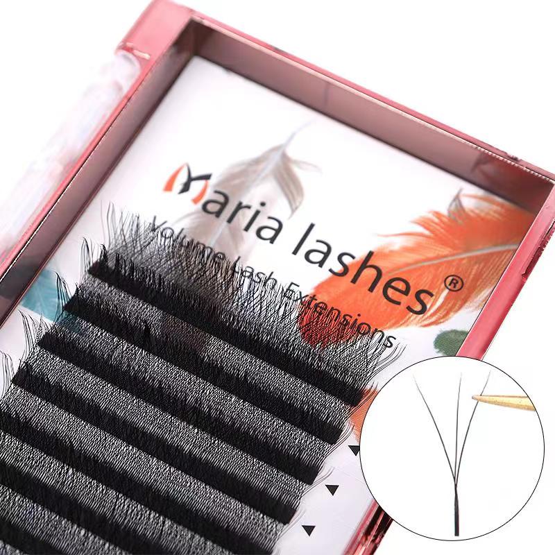 MARIA 3D W Shaped Soft Lash Extension Supplies 0.07 Brown Eyelashes