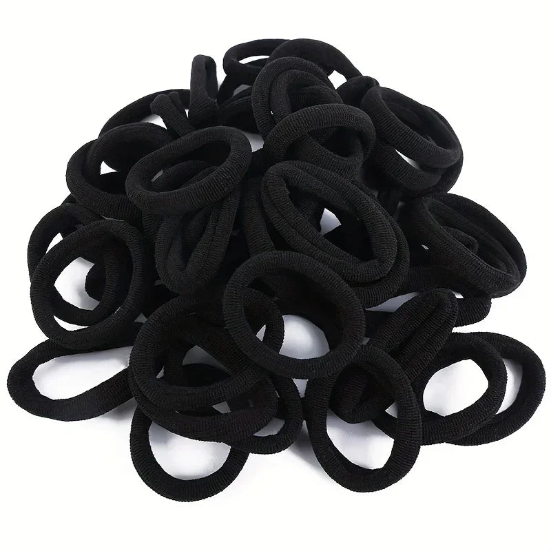High Elastic Hair Bands For Girls Black Hairband Rubber Ties Ponytail