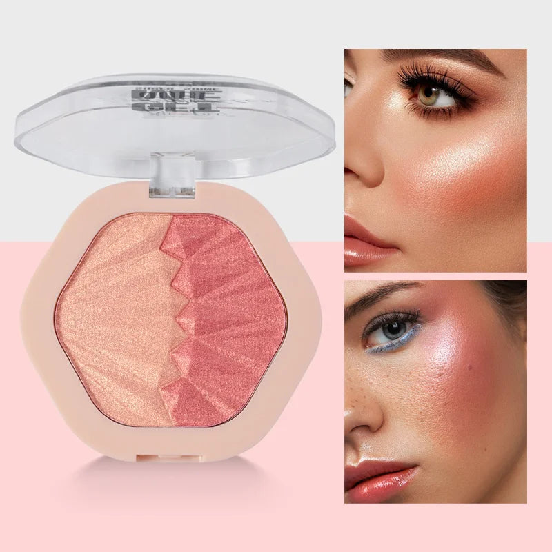 2-color Blush Palette 2 in 1 Contouring Cream Face Cheek Blush Cream