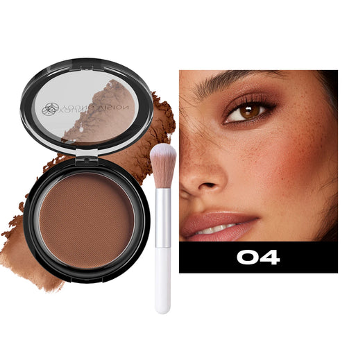 Professional matte contour powder tray creates a 3D facial contour,