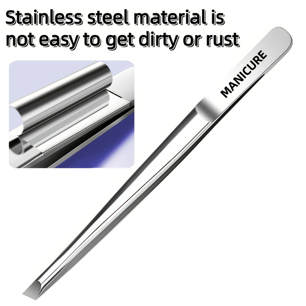 Stainless Steel Slant Tip Tweezers Suitable for Eyebrow Mustache &