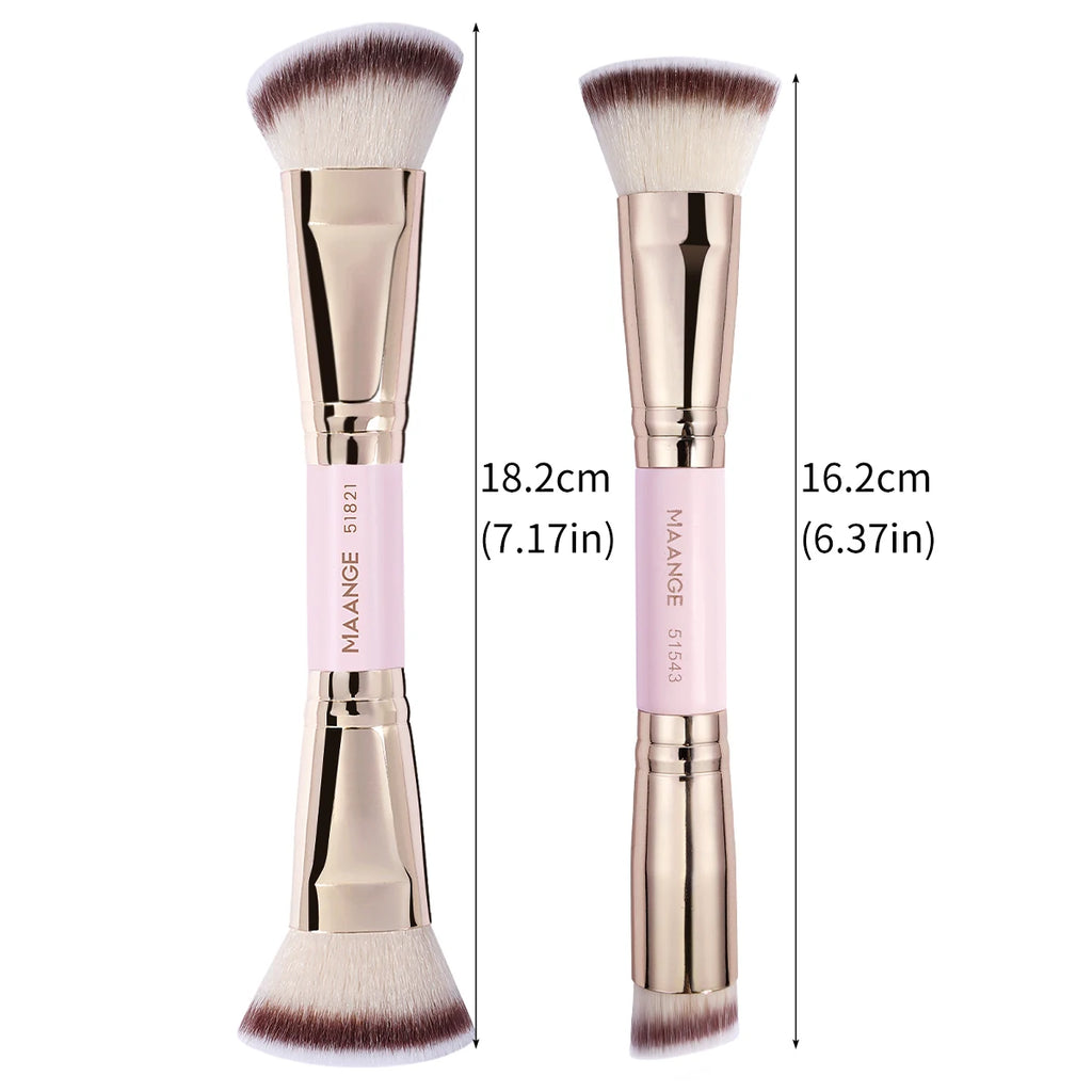 MAANGE 2PCS Foundation Brush Set for Liquid Cream Powder Contour