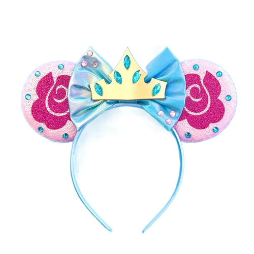 2023 New Style Mickey Minnie Ear Headband Sequin Bows Girl Adult Kids