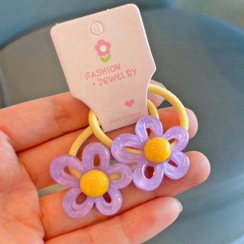 2PCS Transparent Irregular Hollow Flowers Princess Hair Accessories