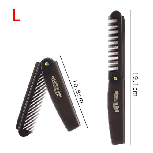 Portable Foldable Pocket Combs Oil Head Plastic Beard Combs Hair