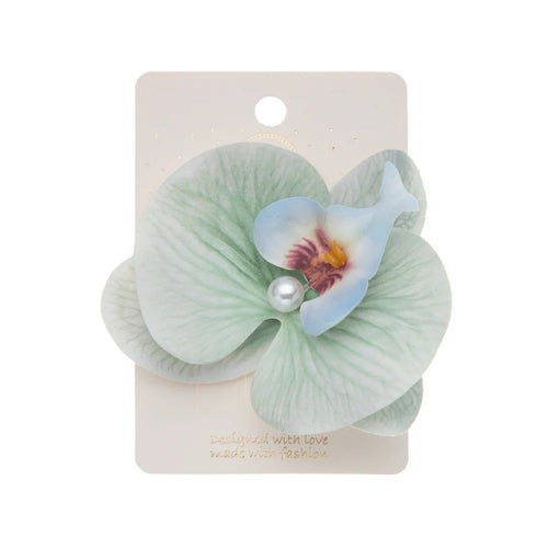Artificial Orchid Flower Butterfly Hair Clips for Woman Girls