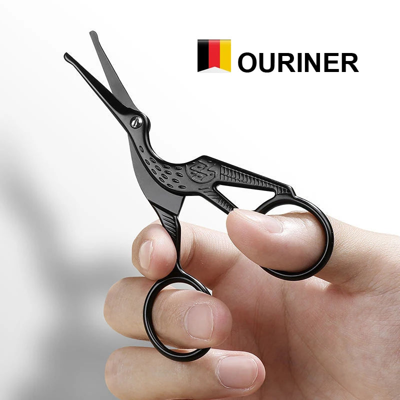 Facial Hair Scissors Rounded Professional Stainless Steel Mustache