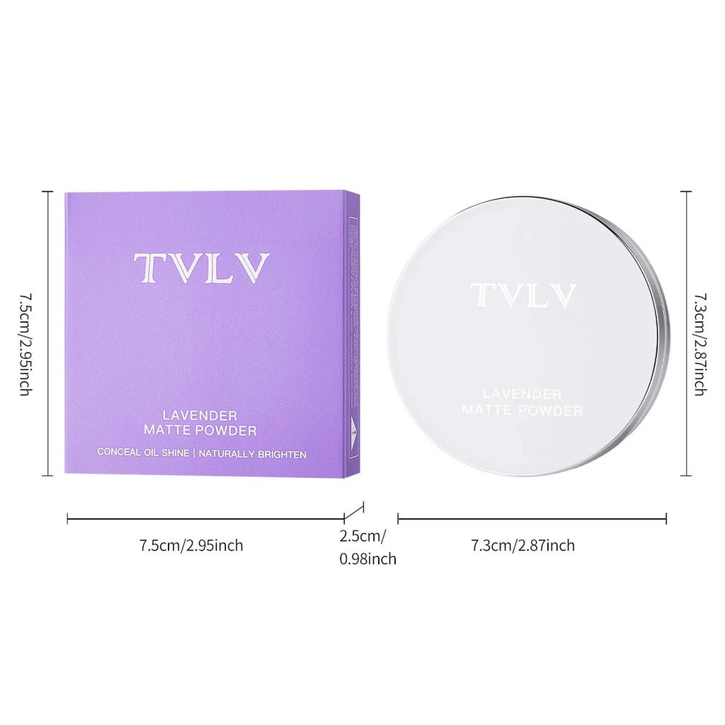 Lavender Pressed Powder Matte Powder Lasting Oil Control Full Coverage
