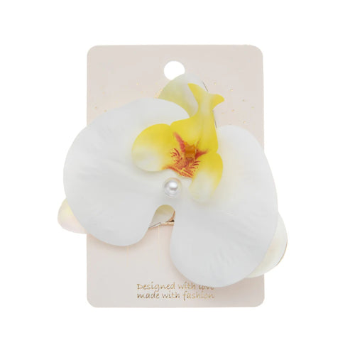 Artificial Orchid Flower Butterfly Hair Clips for Woman Girls