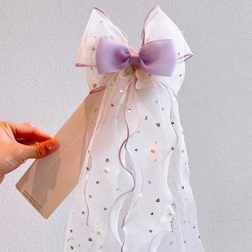 Mesh Bow Hair Accessory Children's Sweet Princess Hair Clip Girl's