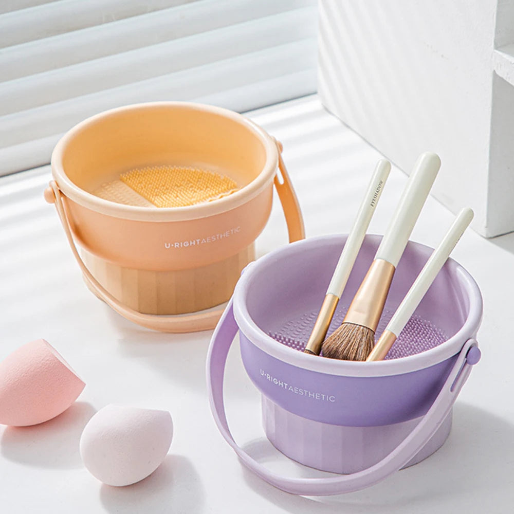 Makeup Brush Cleaning Box Silicone Beauty Egg Cleaning Tool Set Beauty