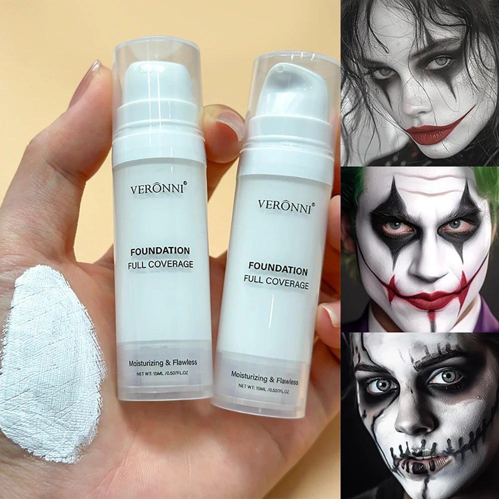 White Liquid Foundation, Full Coverage Heavy Duty Coverage, Creamy