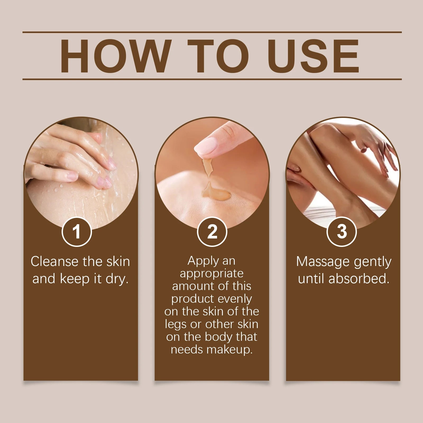 Instant Body Bronzer Foundation Makeup Cream Sun-Kissed Glow Bronzing