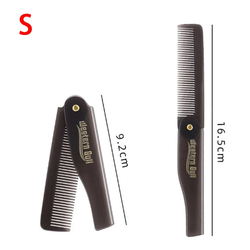 Portable Foldable Pocket Combs Oil Head Plastic Beard Combs Hair