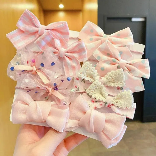 10pcs Hair Accessories Girls Scrunchies Aesthetic Lacos De Cabelo