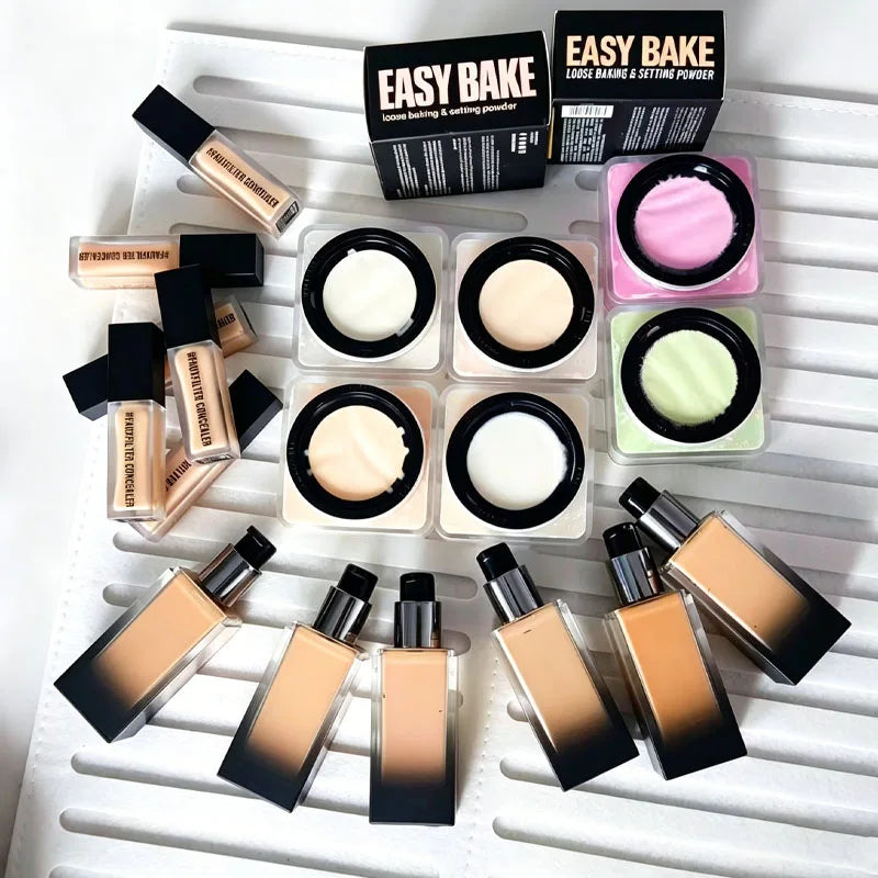 Fashion Brand Matcha Milk Cake Setting Makeup Powder Flawless Liquid