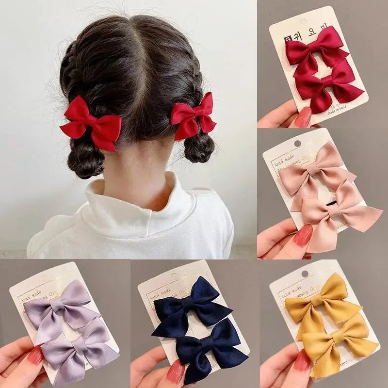 2PCS New Cute Bow Headgear Sweet Little Girl Hair Accessories Summer