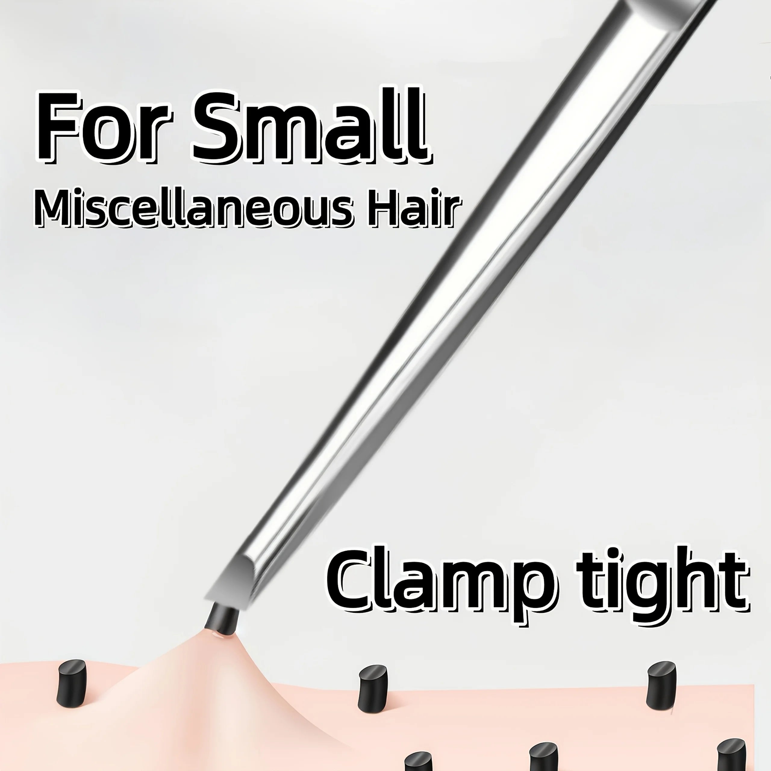Stainless Steel Slant Tip Tweezers Suitable for Eyebrow Mustache &