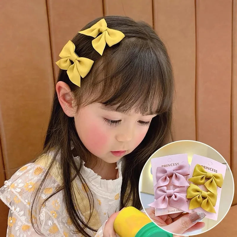 2PCS New Cute Bow Headgear Sweet Little Girl Hair Accessories Summer
