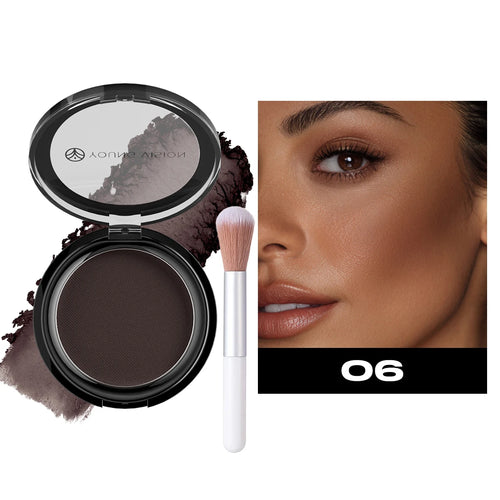 Professional matte contour powder tray creates a 3D facial contour,