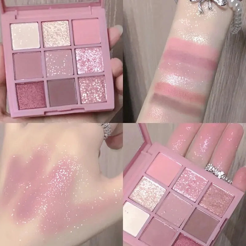 Clearance_DIKALU Spring And Summer New Eyeshadow Palette Oh Rosy Nine